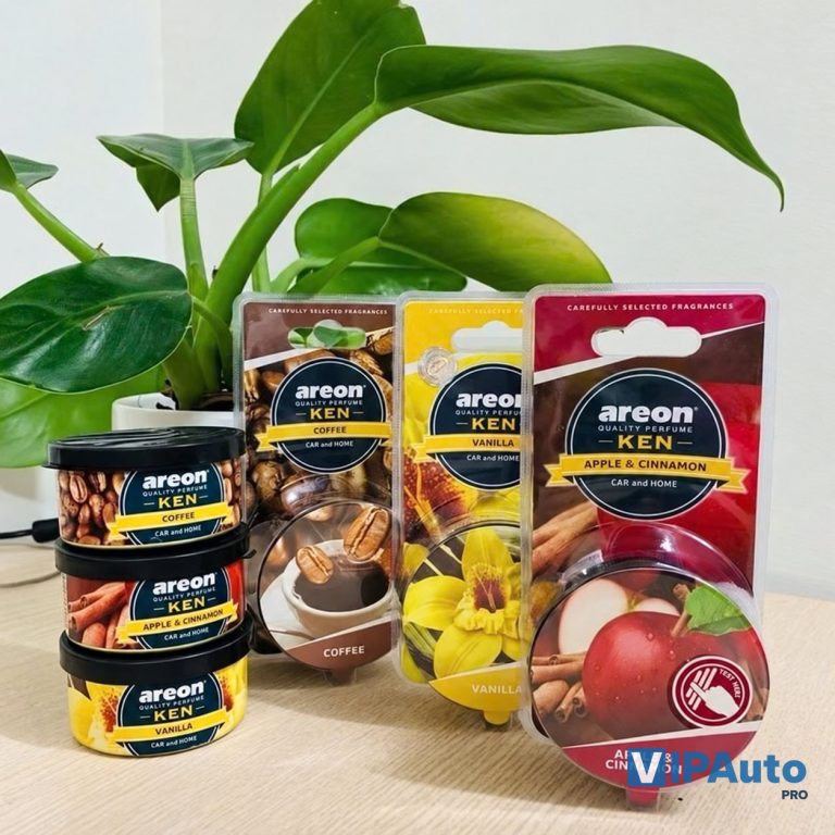 Các hộp sáp thơm ô tô mùi cà phê, vani, táo quế